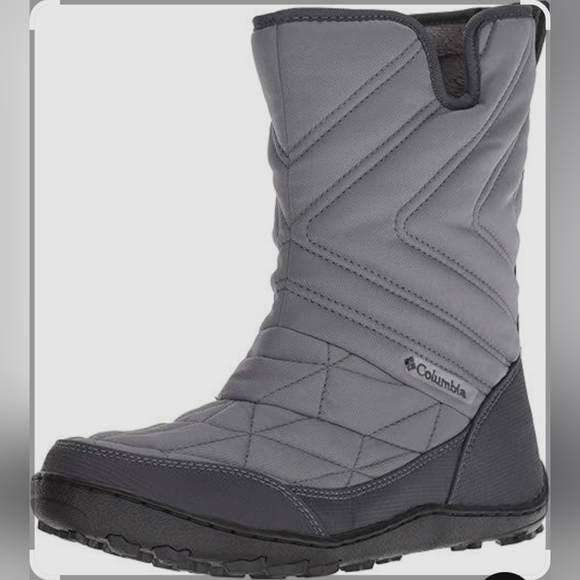 Columbia Minx III Winter Boots Women Youth Sz 6 Gray Waterproof Insulated Snow - Picture 1 of 16